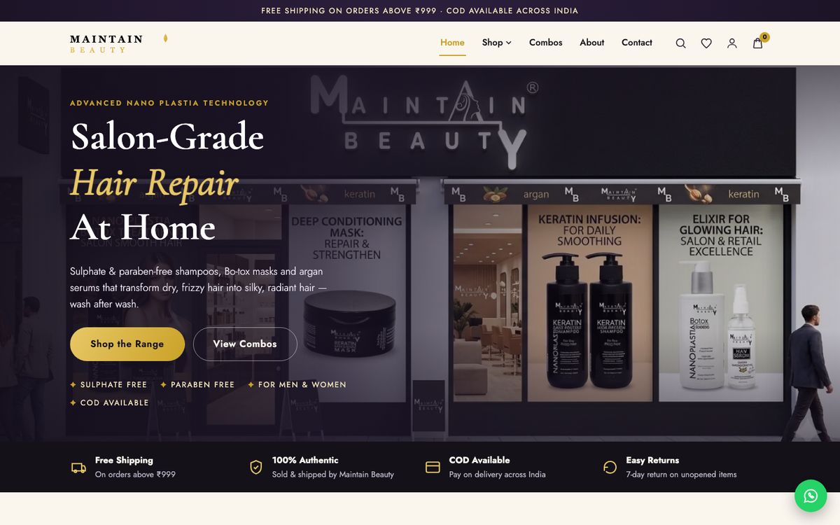 Home page of MAINTAIN BEAUTY